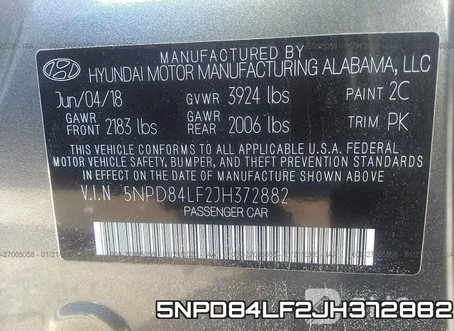 5NPD84LF2JH372882 фото 10