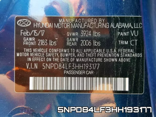 5NPD84LF3HH193177 фото 2
