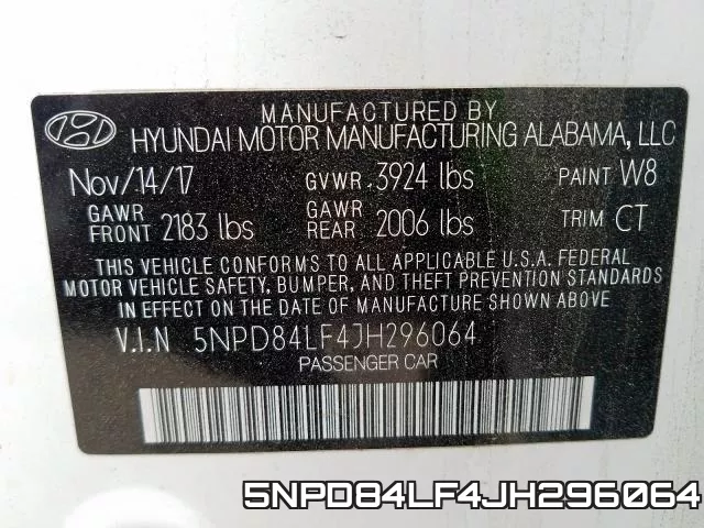5NPD84LF4JH296064 фото 2