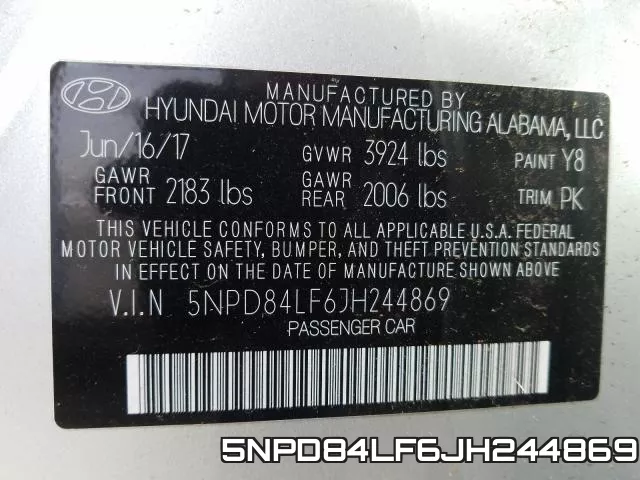 5NPD84LF6JH244869 фото 2