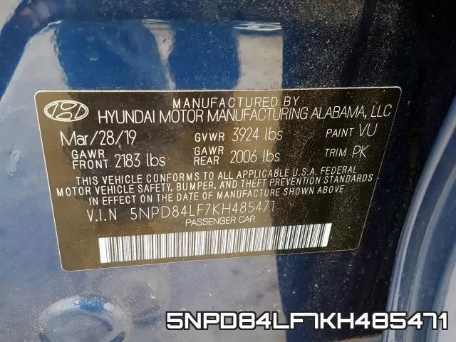 5NPD84LF7KH485471 фото 2