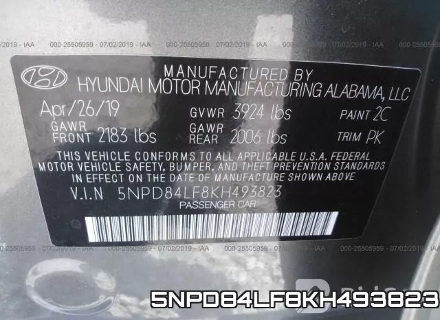 5NPD84LF8KH493823 фото 10