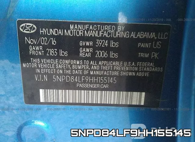 5NPD84LF9HH155145 фото 10