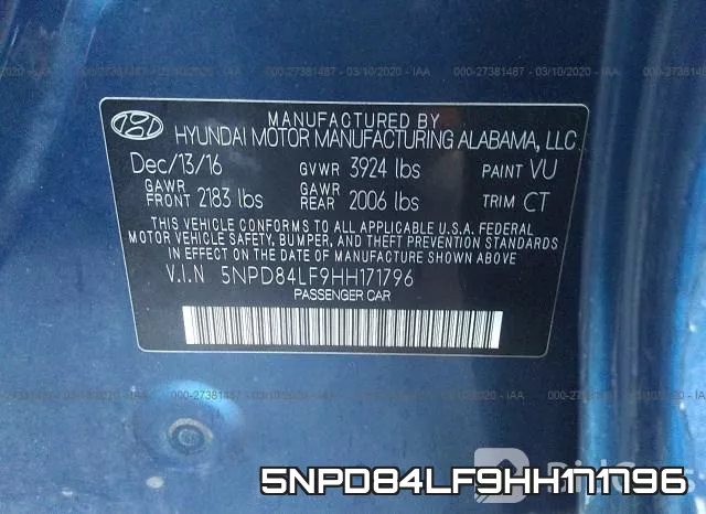 5NPD84LF9HH171796 фото 10