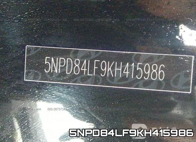 5NPD84LF9KH415986 фото 10