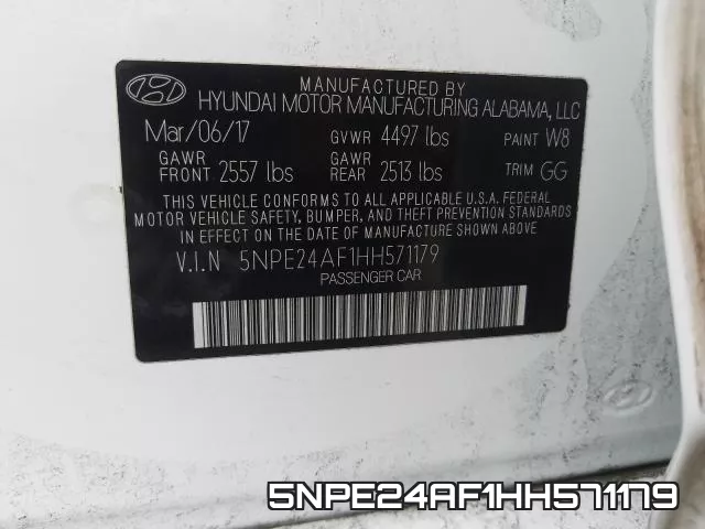 5NPE24AF1HH571179 фото 2
