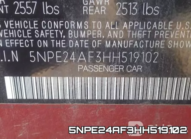 5NPE24AF3HH519102 фото 10