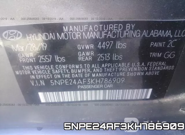 5NPE24AF3KH786909 фото 10