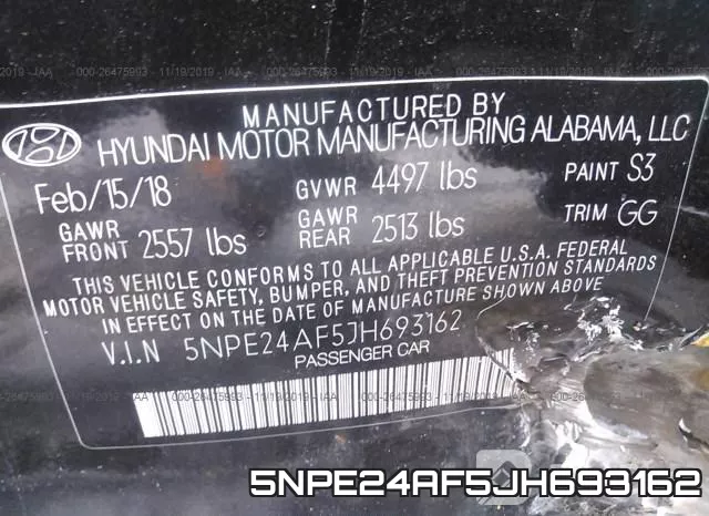 5NPE24AF5JH693162 фото 10