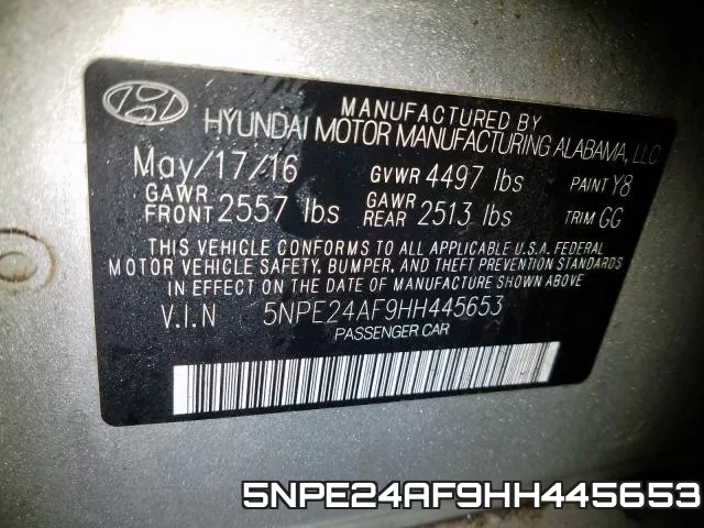 5NPE24AF9HH445653 фото 2