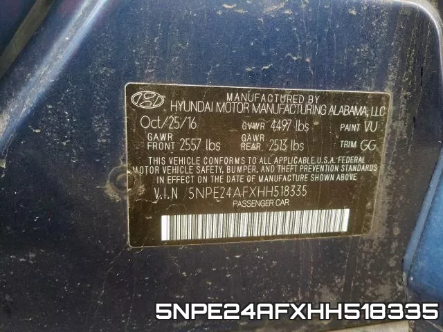 5NPE24AFXHH518335 фото 2