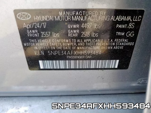 5NPE34AFXHH593484 фото 2