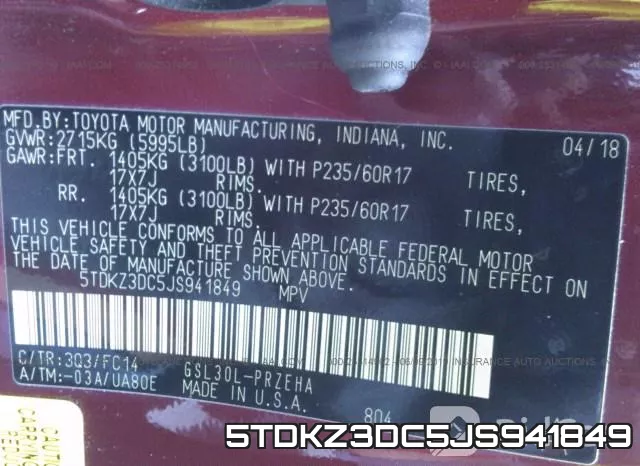 5TDKZ3DC5JS941849 фото 10