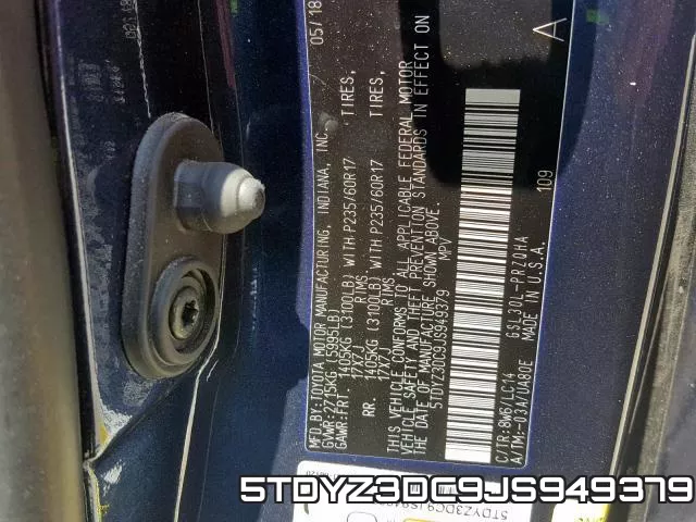 5TDYZ3DC9JS949379 фото 2