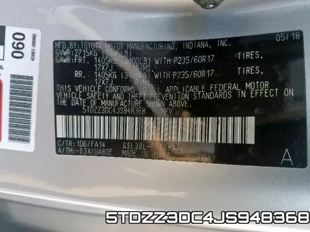 5TDZZ3DC4JS948368 фото 2