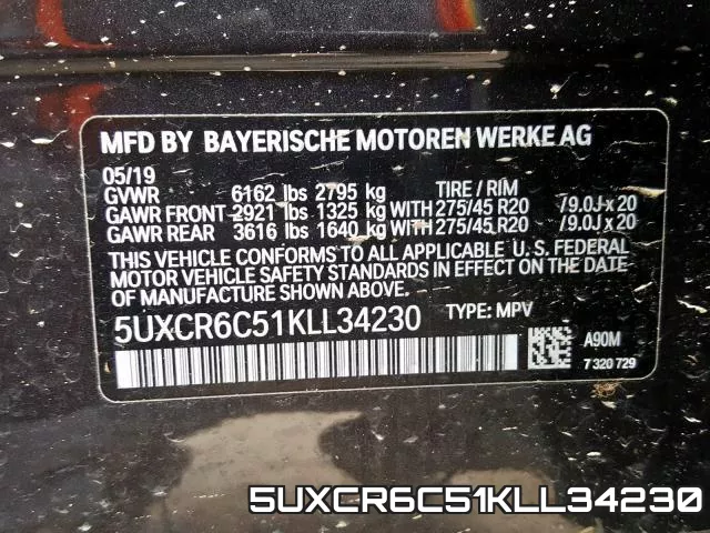 5UXCR6C51KLL34230 фото 2