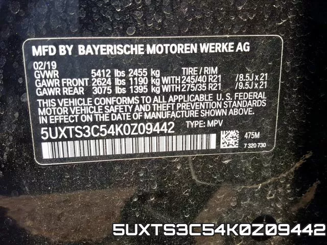 5UXTS3C54K0Z09442 фото 2