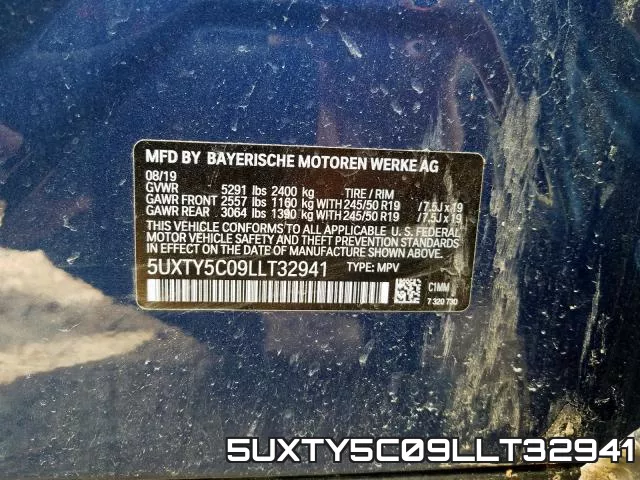5UXTY5C09LLT32941 фото 2