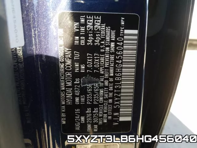 5XYZT3LB6HG456040 фото 2