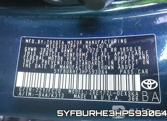 5YFBURHE3HP593064 фото 10