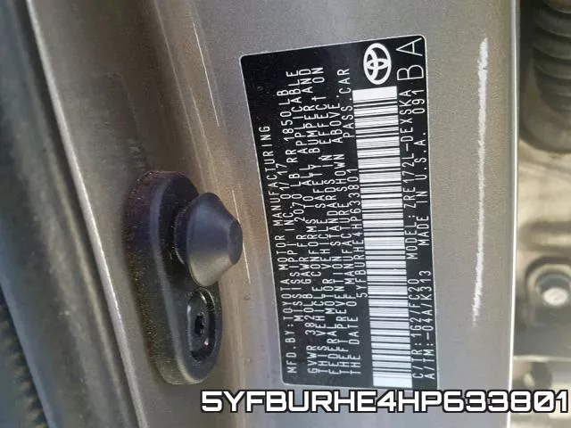 5YFBURHE4HP633801 фото 2