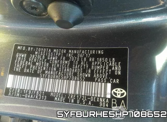 5YFBURHE5HP708652 фото 10