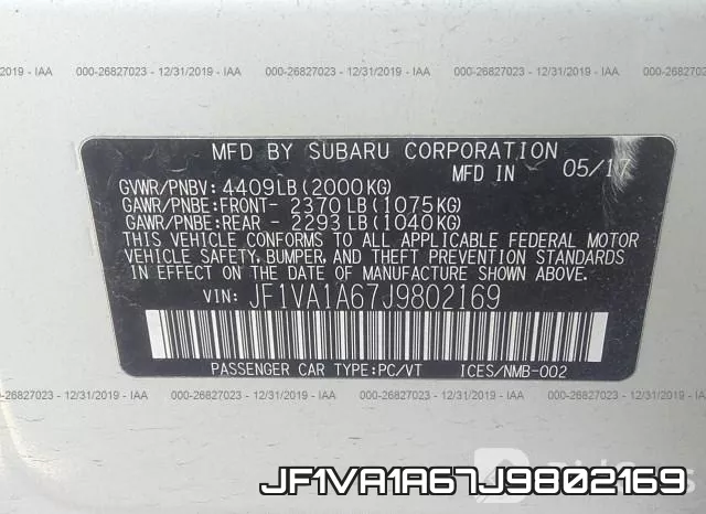 JF1VA1A67J9802169 фото 10