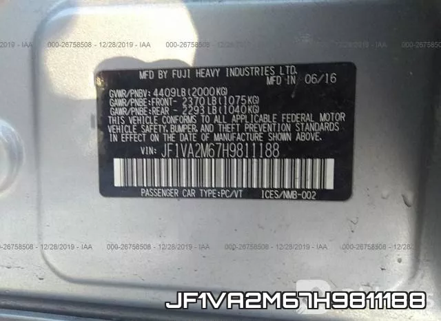 JF1VA2M67H9811188 фото 10