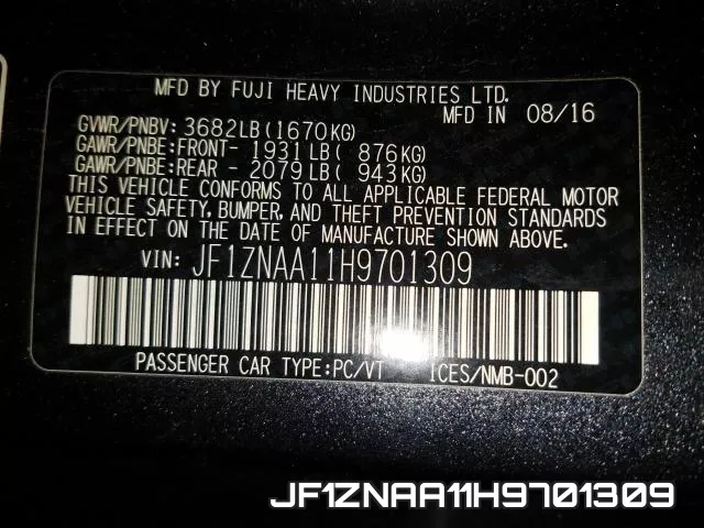 JF1ZNAA11H9701309 фото 2