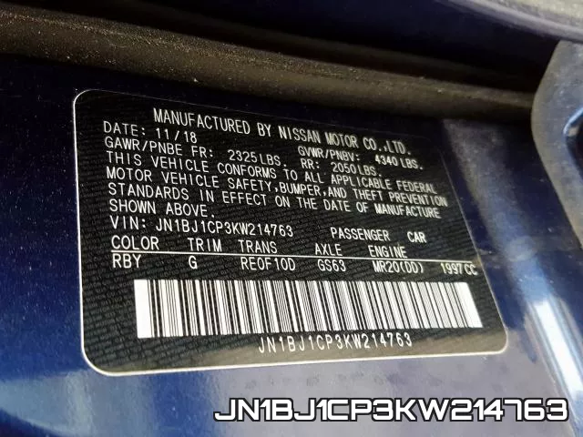 JN1BJ1CP3KW214763 фото 2
