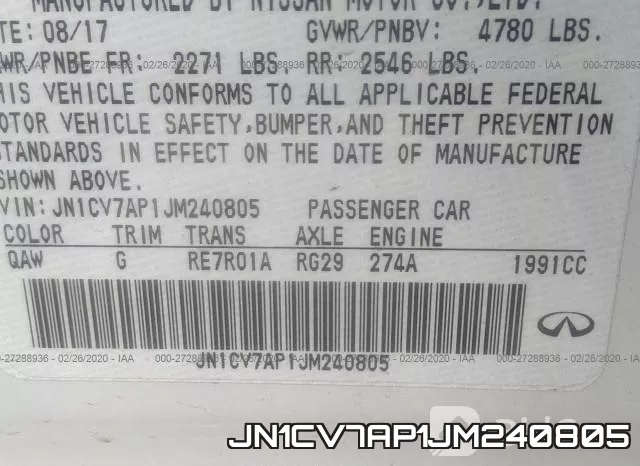 JN1CV7AP1JM240805 фото 10