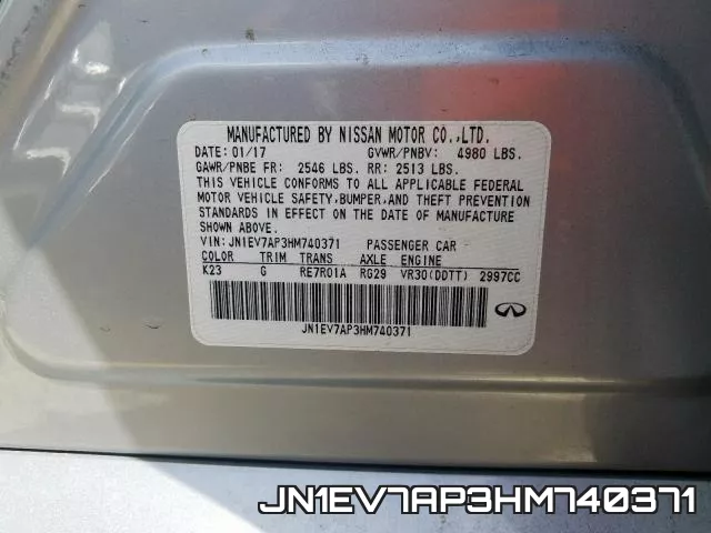 JN1EV7AP3HM740371 фото 2