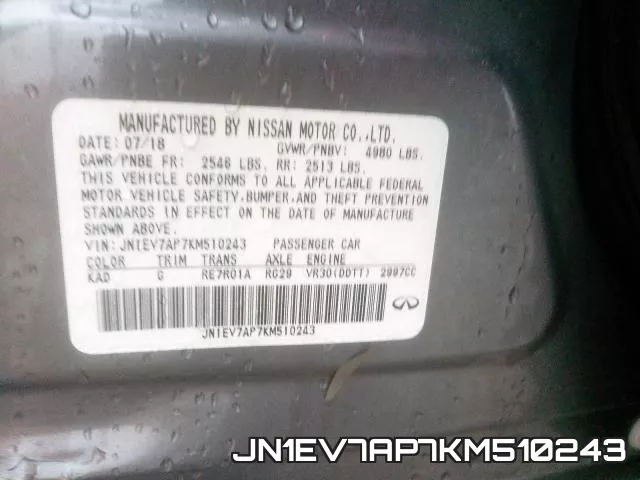 JN1EV7AP7KM510243 фото 2