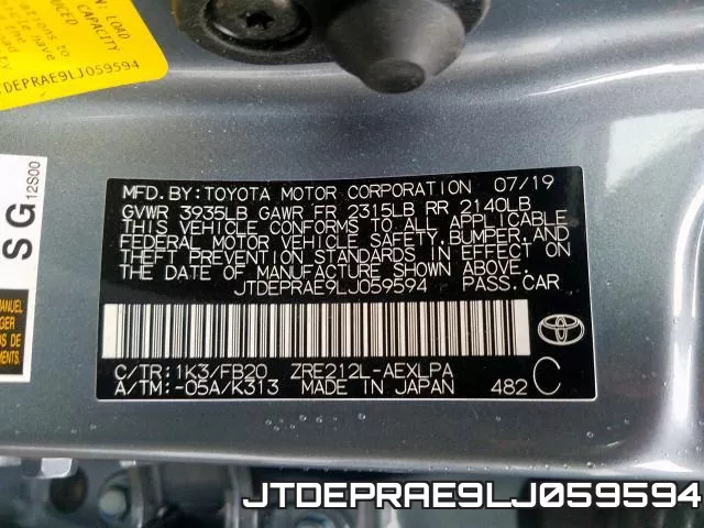 JTDEPRAE9LJ059594 фото 2