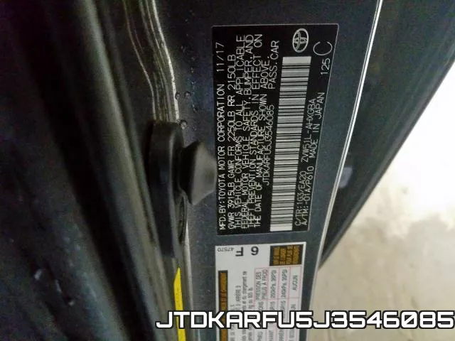 JTDKARFU5J3546085 фото 2