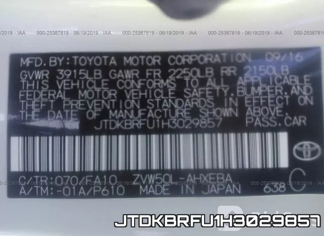 JTDKBRFU1H3029857 фото 10