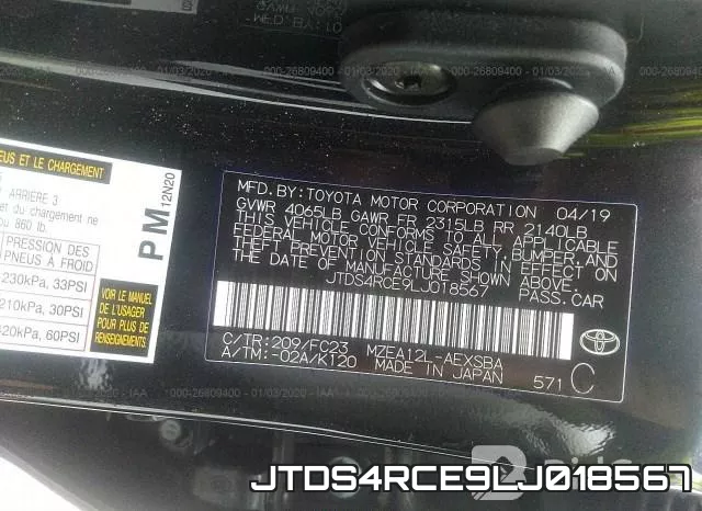 JTDS4RCE9LJ018567 фото 10