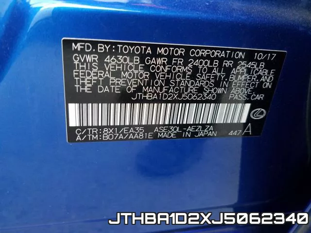 JTHBA1D2XJ5062340 фото 2