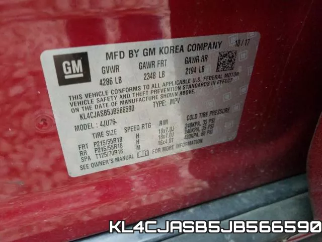 KL4CJASB5JB566590 фото 2
