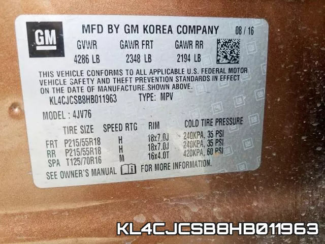 KL4CJCSB8HB011963 фото 2