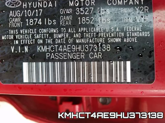 KMHCT4AE9HU373138 фото 2