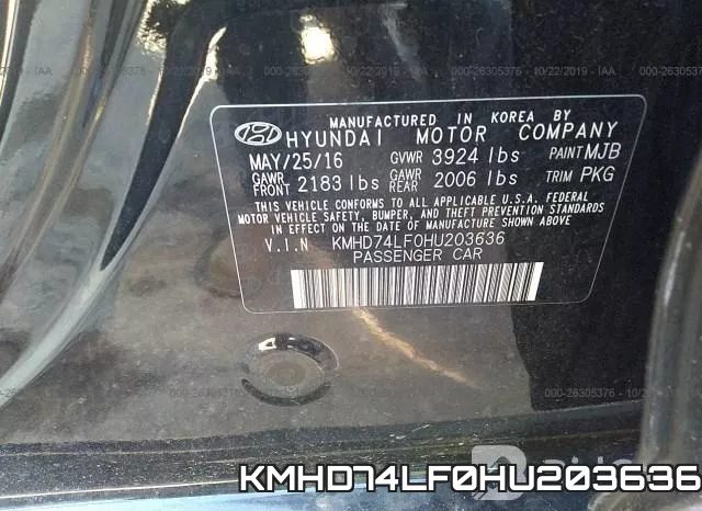 KMHD74LF0HU203636 фото 10