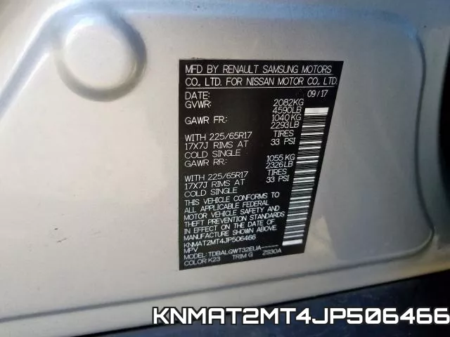 KNMAT2MT4JP506466 фото 2
