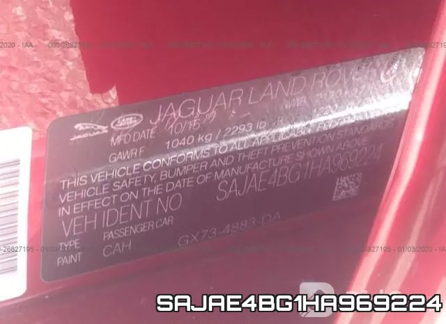SAJAE4BG1HA969224 фото 10
