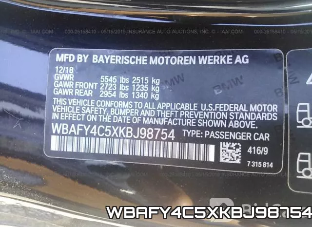 WBAFY4C5XKBJ98754 фото 10