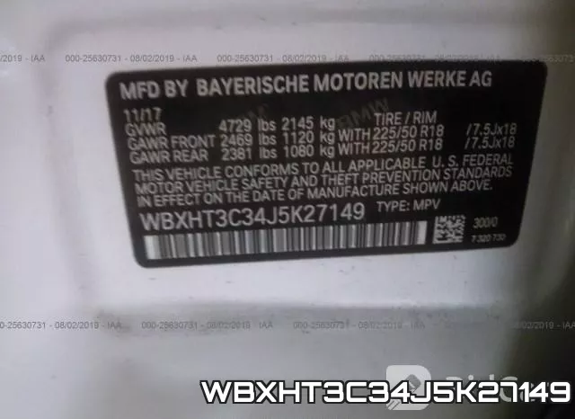 WBXHT3C34J5K27149 фото 10