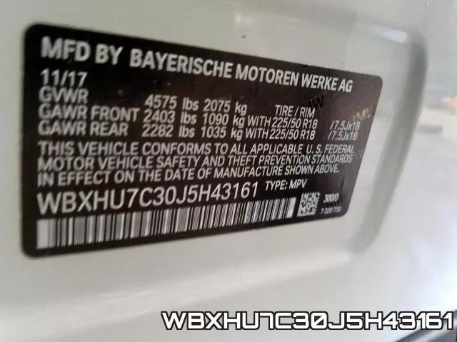 WBXHU7C30J5H43161 фото 2