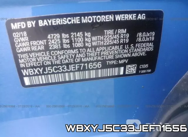 WBXYJ5C33JEF71656 фото 10