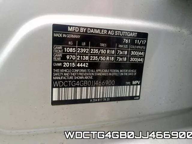 WDCTG4GB0JJ466900 фото 2
