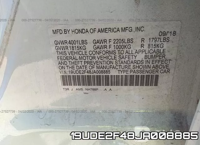 19UDE2F48JA008885 фото 10